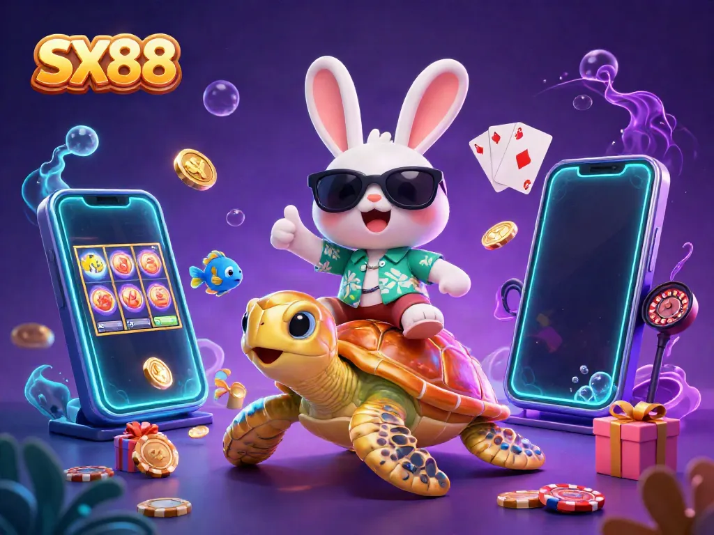 Enter the thrilling world of SX88 online gaming with a lucky rabbit and golden sea turtle!