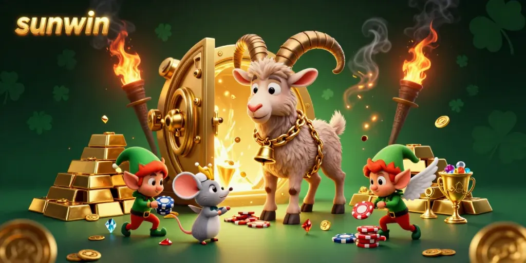 Engage with thrilling adventures at the sunwin casino featuring festive 3D characters and treasures.
