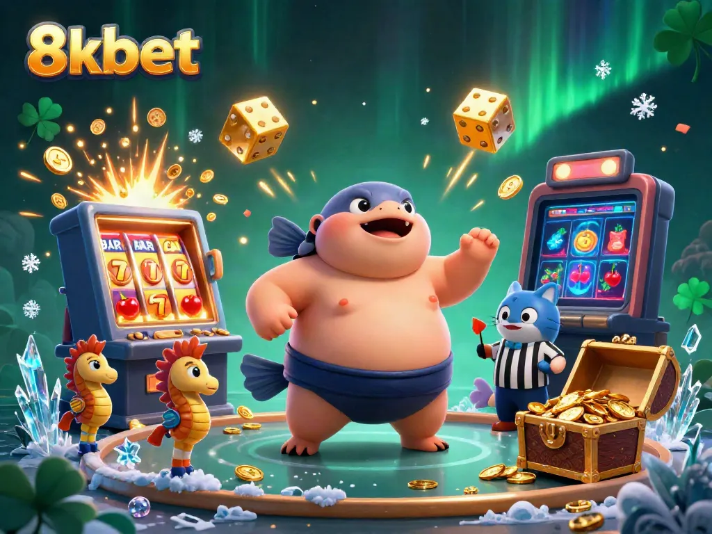 Experience jackpot thrills with 8xbet in this dynamic underwater casino scene.