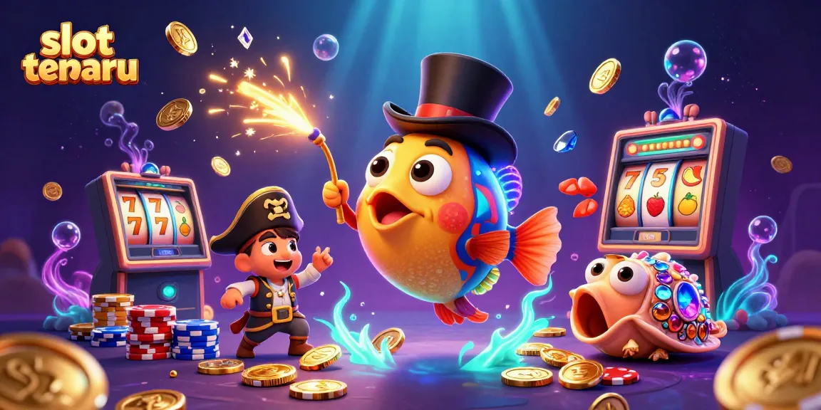 Win big with slot terbaru in this dynamic 3D casino illustration featuring shimmering coins and vibrant game elements.