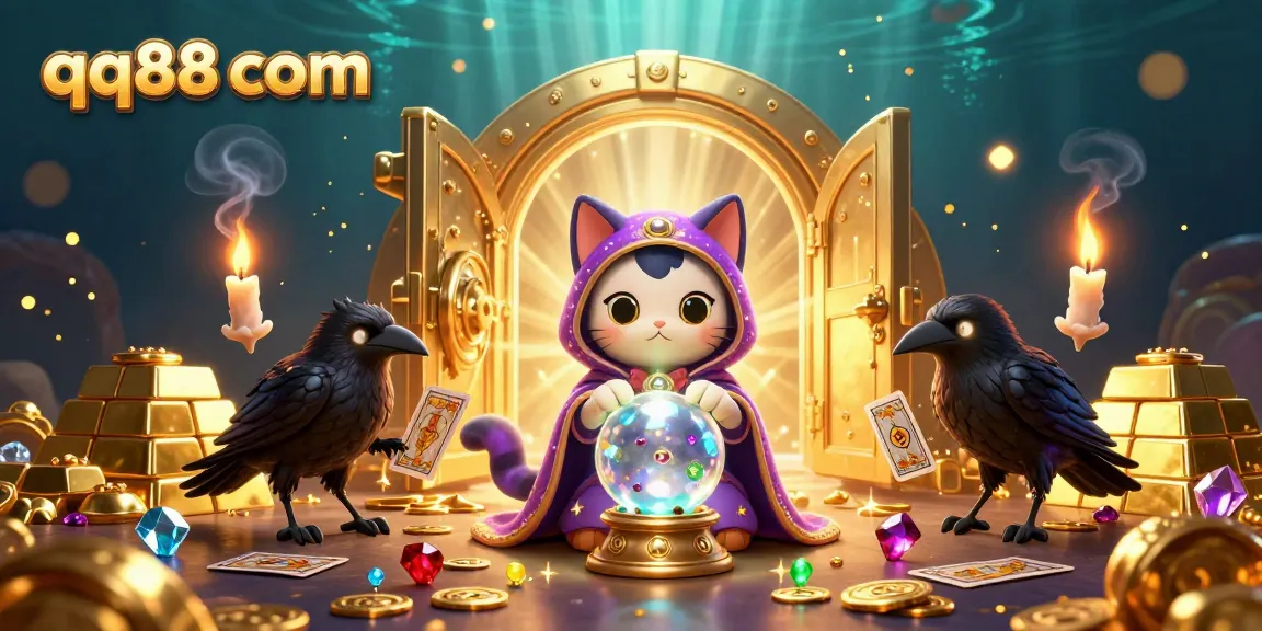 Experience vibrant casino magic with qq88 com in this thrilling 3D illustration of luck and fortune.