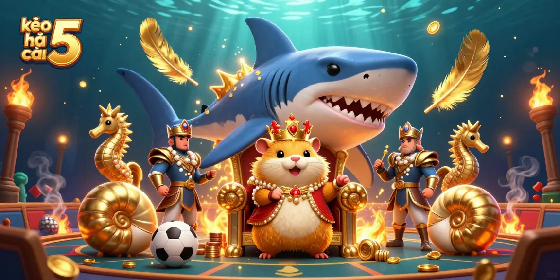 Engage in sports betting with kèo nhà cái 5 and immerse in a vibrant 3D underwater fantasy scene.